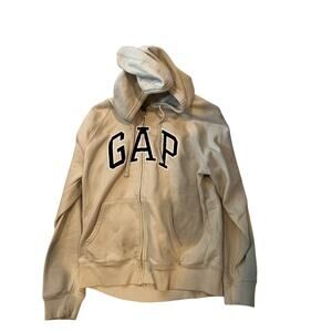 The Gap White Cream Full Zip Hoodie Womans L